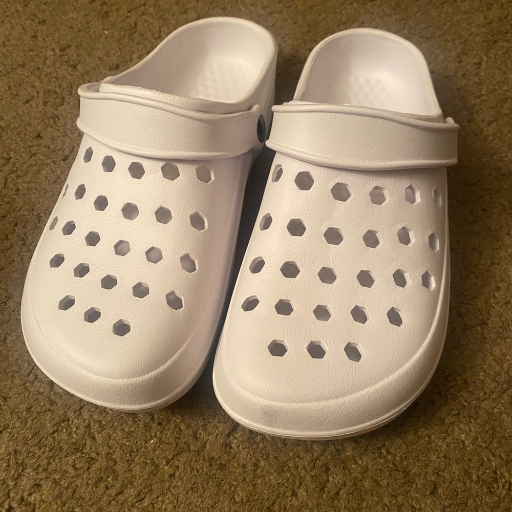 White croc like shoes